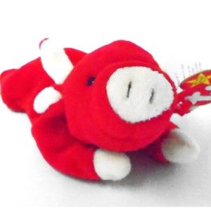Vintage 1995 Ty Beanie Baby Bull "Snort" with Tags